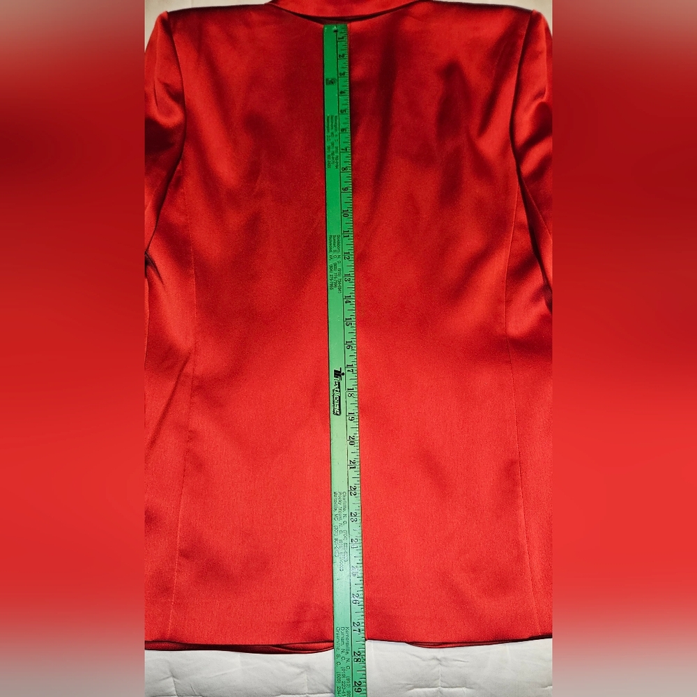 GORGEOUS! Antonio‎ Melani Satin Bemadette One Button Jacket: Scarlet: Size- 8 - Picture 13 of 13